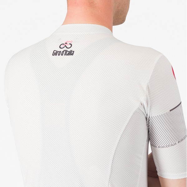 Heren Fietskleding Witte Trui Giro d'Italia 2024 Classificatie