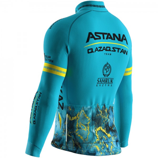 Heren Fietskleding Biemme Astana Qazaqstan 2024-shirt met lange mouwen