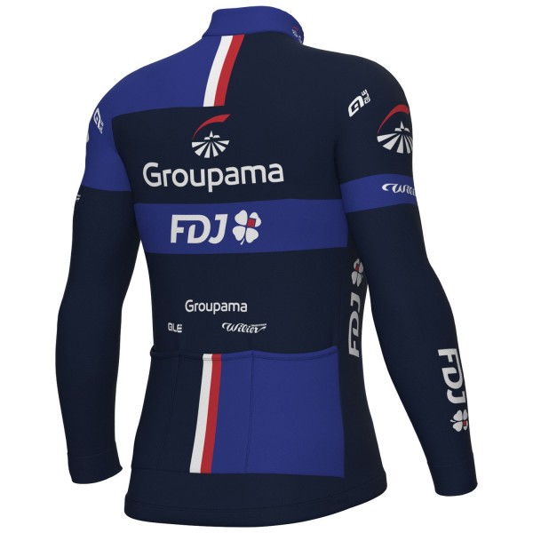 Heren Fietskleding Ale Groupama FDJ 2024 shirt met lange mouwen