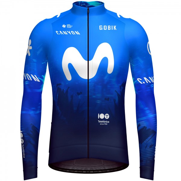 Heren Fietskleding Gobik Movistar 2024 Hyder-shirt met lange mouwen