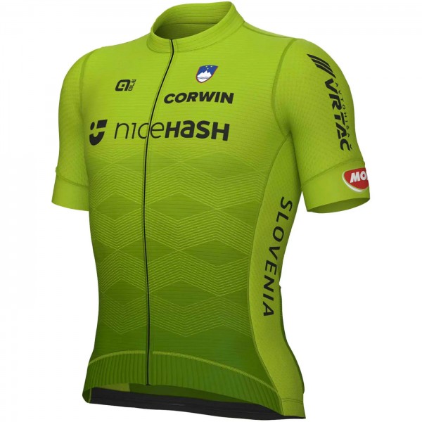 Heren Fietskleding, Slovenië nationaal 2024 Ale bibshort met lange mouwen