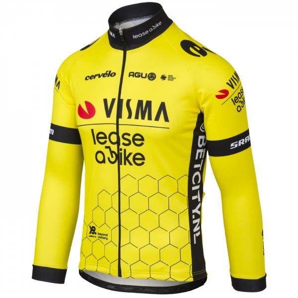 Heren Fietskleding Agu Team Visma Lease a Bike 2024 shirt met lange mouwen