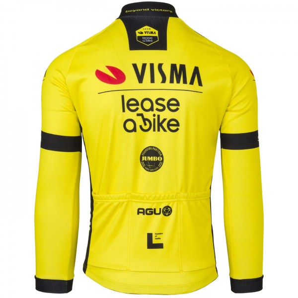 Heren Fietskleding Agu Team Visma Lease a Bike 2024 shirt met lange mouwen
