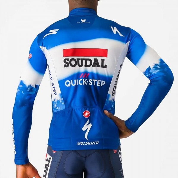 Heren Castelli Soudal Quick-Step 2024 Thermisch Shirt met Lange Mouwen