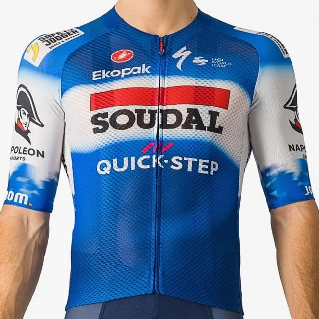 Heren Fietskleding Castelli Soudal Quick-Step 2024 Climber's 4.0-shirt Heren Fietskleding Castelli Soudal Quick-Step 2024 Climber's 4.0-shirt