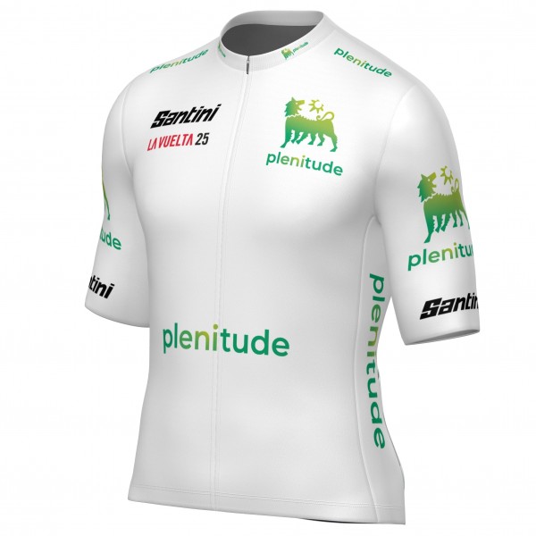 Santini witte Vuelta España 2025-jersey voor heren