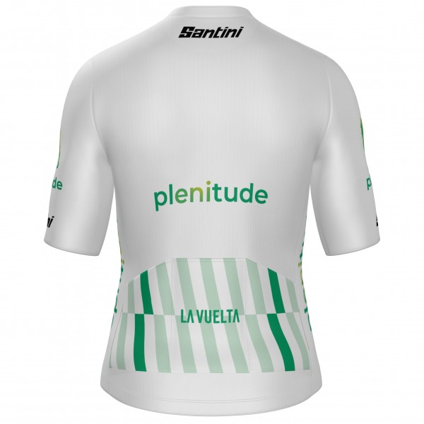 Santini witte Vuelta España 2025-jersey voor heren