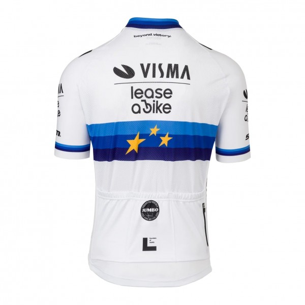 Heren Fietskleding Team Visma Lease a Bike 2025 Europees kampioenstrui