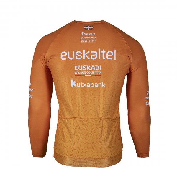 Heren Fietskleding Agu Euskaltel Euskadi 2025 Premium Midlayer Shirt met Lange Mouwen