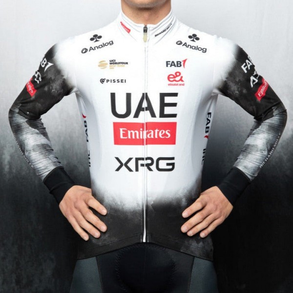 Heren UAE Team Emirates 2025 Pissei shirt met lange mouwen