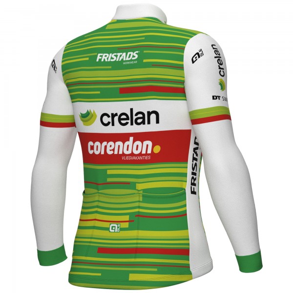 Heren Fietskleding Ale Crelan Corendon 2025 shirt met lange mouwen