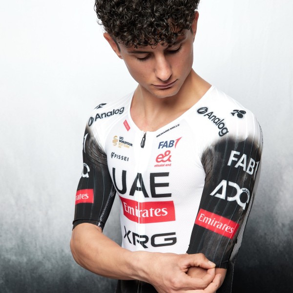 Heren UAE Team Emirates 2025 Hybrid Pissei bodysuit
