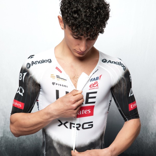 Heren UAE Team Emirates 2025 Hybrid Pissei bodysuit