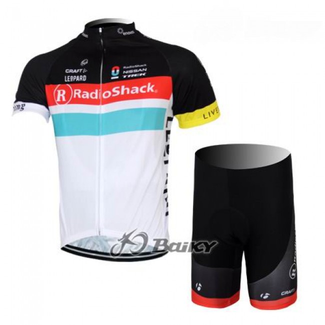 RadioShack Trek Nissan Aero Fietsshirt Korte mouwKorte fietsbroeken met zeem Kitswit 4133 RadioShack Trek Nissan Aero Fietsshirt Korte mouwKorte fietsbroeken met zeem Kitswit 4133