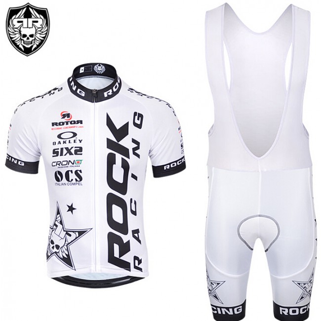 2015 Rock Racing wit Fietskleding Fietsshirt Korte+Korte Fietsbroeken Bib 2229 2015 Rock Racing wit Fietskleding Fietsshirt Korte+Korte Fietsbroeken Bib 2229