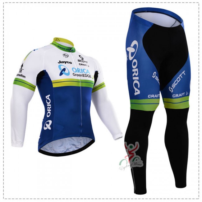 2015 Orica Greenedge Fietskleding Fietsshirt lange mouw+Lange fietsbroeken 2374 2015 Orica Greenedge Fietskleding Fietsshirt lange mouw+Lange fietsbroeken 2374