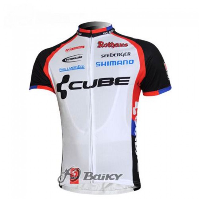 Cube Fintro Pro Team Fietsshirt Korte mouw wit zwart 122 Cube Fintro Pro Team Fietsshirt Korte mouw wit zwart 122