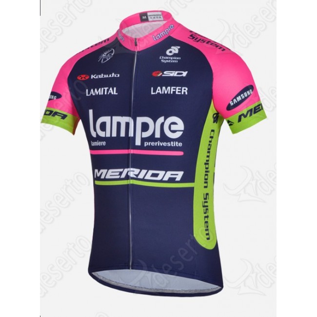 Lampre Merida 2014 Fietsshirt Korte mouw Blue 1274 Lampre Merida 2014 Fietsshirt Korte mouw Blue 1274
