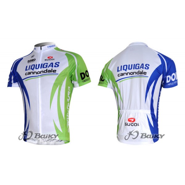 Liquigas Cannondale Pro Team Fietsshirt Korte mouw groen wit 3917
