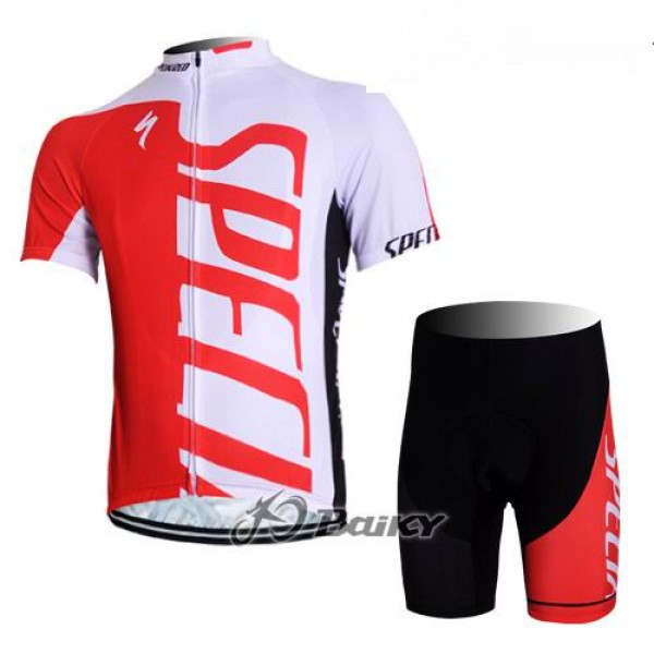 Specialized Fietspakken Fietsshirt Korte+Korte koersbroeken Bib rood wit 4142