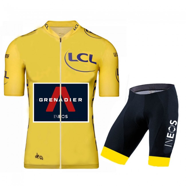Ineos Grenadier 2020 Tour De France geel Fietskleding Fietsshirt Korte Mouw 2053