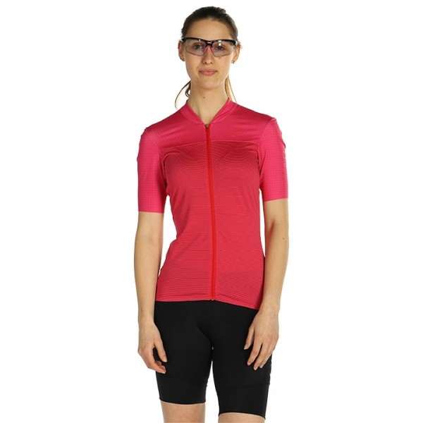 Dames CRAFT Hale Glow Wielerkleding Wielershirt Korte Mouw+Korte Fietsbroeken Fuchsia OCVDW OCVDW