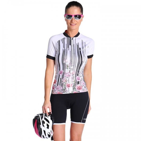 Dames RH+Venus Wielerkleding Wielershirt Korte Mouw+Korte Fietsbroeken Wit BW9VL BW9VL