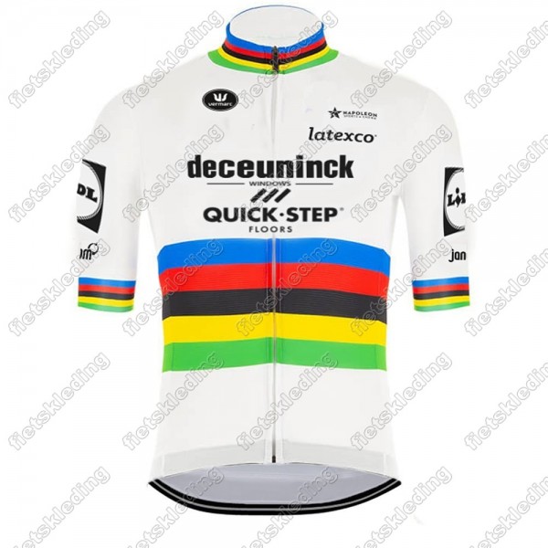 Deceuninck quick step 2021 UCI World Champion Wielershirt Korte Mouw 2021013
