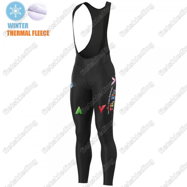Winter Thermal Fleece Israel Start-Up Nation 2021 Wielerkleding Set Fietsshirts Lange Mouw+Lange Fietsrbroek Bib 2021485