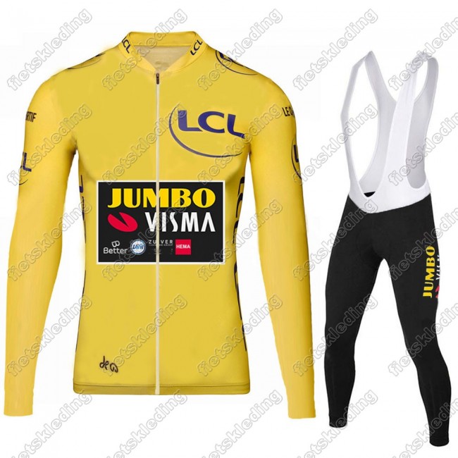 Jumbo Visma 2021 Tour De France Wielerkleding Set Fietsshirts Lange Mouw+Lange Fietsrbroek Bib 2021259 Jumbo Visma 2021 Tour De France Wielerkleding Set Fietsshirts Lange Mouw+Lange Fietsrbroek Bib 2021259