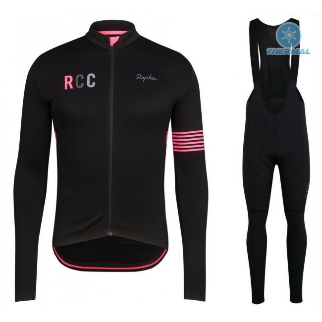 2019 Rapha RCC zwart-Rosa Thermo Wielerkleding Set Wielershirts lange mouw+fietsbroek lang met OZTE470 2019 Rapha RCC zwart-Rosa Thermo Wielerkleding Set Wielershirts lange mouw+fietsbroek lang met OZTE470