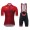 2019 Santini Swiss rood Fietskleding Set Fietsshirt Korte Mouw+Korte fietsbroeken KQQW448