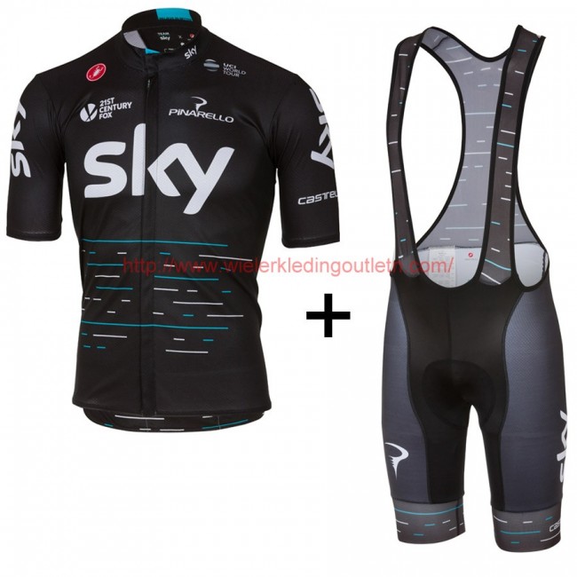 Sky Pro 2017 zwart Fietskleding Fietsshirt Korte+Korte Fietsbroeken Bib 201717641 Sky Pro 2017 zwart Fietskleding Fietsshirt Korte+Korte Fietsbroeken Bib 201717641