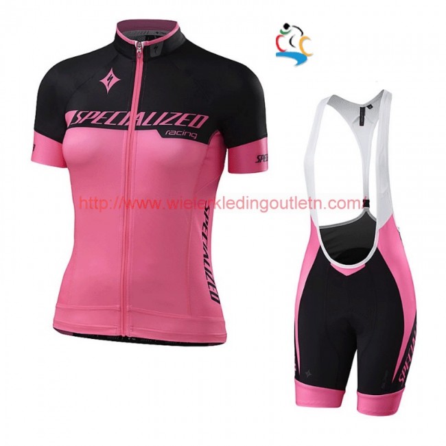 2017 Specialized Racing Dames zwart-Roos Fietskleding Fietsshirt Korte+Korte Fietsbroeken Bib 20177030 2017 Specialized Racing Dames zwart-Roos Fietskleding Fietsshirt Korte+Korte Fietsbroeken Bib 20177030