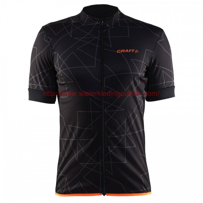 Craft Reel Graphic Axeon 2017 Fietsshirt Korte Mouw Zwart Orange 201717232 Craft Reel Graphic Axeon 2017 Fietsshirt Korte Mouw Zwart Orange 201717232
