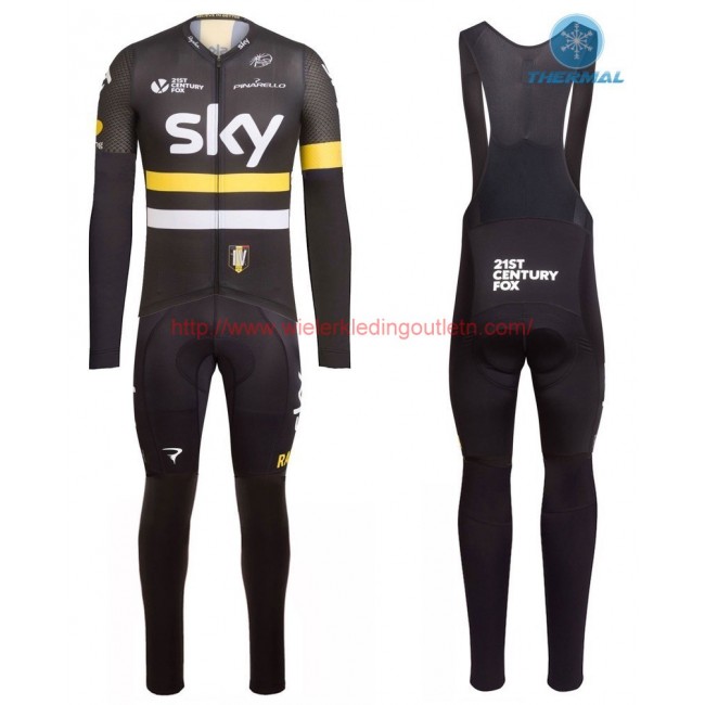 2016 Team Sky IV zwart-geel Winter Set Wielerkleding Wielershirt lange mouw+Lange fietsbroeken Bib 213603 2016 Team Sky IV zwart-geel Winter Set Wielerkleding Wielershirt lange mouw+Lange fietsbroeken Bib 213603