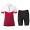 2017 Vaude Advanced II Dames Wit-Rood Wielerkleding Wielershirt Korte Mouw+Korte Fietsbroeken 20176974