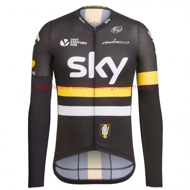 2016 Team Sky IV zwart-geel Wielerkleding Wielershirt lange mouw 213601 2016 Team Sky IV zwart-geel Wielerkleding Wielershirt lange mouw 213601