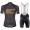 Cipollini Prestige Zwart gold Wielerkleding Set Fietsshirt Korte Mouw+Fiets Koersbroek 18C10287