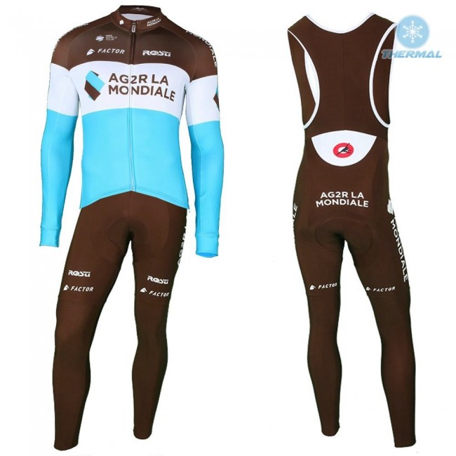 2018 AG2R La Mondiale Profteam winterset Wielerkleding Set Wielershirts lange mouw+fietsbroek lang met zeem g1F6q 2018 AG2R La Mondiale Profteam winterset Wielerkleding Set Wielershirts lange mouw+fietsbroek lang met zeem g1F6q