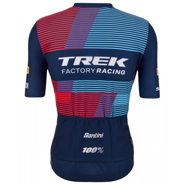 Trek Factory Racing XC 2023 fietsshirt met korte mouwen (lange ritssluiting) professioneel wielerteam